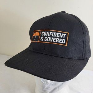 KUBOTA Confident Covered Hat Strapback Baseball Vintage 90s Cap Dad black